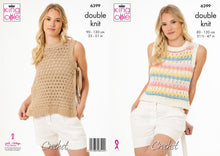 Load image into Gallery viewer, King Cole Crochet Pattern 6399 Ladies Tank Tops