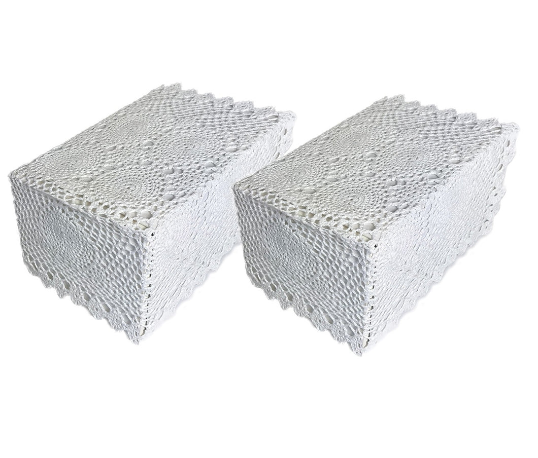 Handmade Crochet Lace Arm Caps or Chair Back (White)
