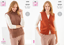 Load image into Gallery viewer, King Cole Double Knitting Pattern Ladies Slipover &amp; Waistcoat (6428)