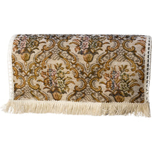 Load image into Gallery viewer, Floral Tapestry Arm Caps &amp; Chair Back Set with Cotton Fringe