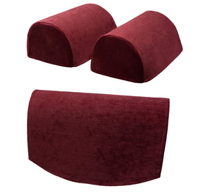 Plain Chenille Arm Caps & Jumbo Chair Back Set (7 Colours)