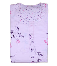 Load image into Gallery viewer, Ladies Jersey Cotton Floral Pyjamas Set S - XL (Blue or Pink)