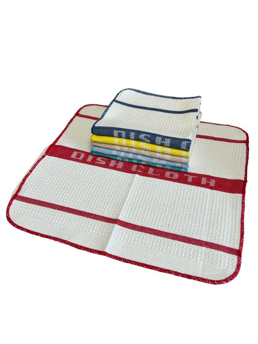 Waffle Honeycomb Cotton Dish Cloths (Pack of 6)