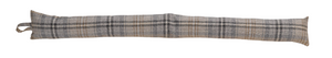 Grey/Beige Kildare Check Fabric Draught Excluder (4 Sizes)