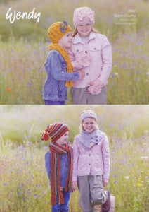 Wendy Super Chunky Knitting Pattern - Children's Winter Accessories (7007)
