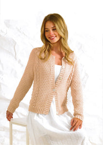 Wendy Ladies Double Knitting Pattern - Button Cardigan (7020)