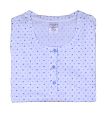 Load image into Gallery viewer, Ladies Polka Dot &amp; Striped 3/4 Length Pyjamas S - XL (Blue or Pink)