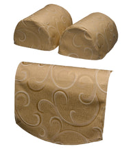 Load image into Gallery viewer, Scroll Pattern Arm Caps &amp; Chair Backs Set (Cream or Mocha)