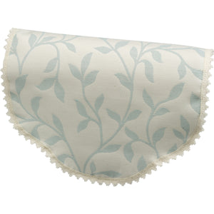 Floral Leaf Round Arm Caps or Chair Back (Blue, Grey or Natural)