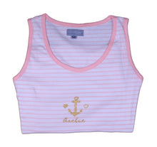 Load image into Gallery viewer, Ladies Jersey Cotton Pyjamas - Anchor Tank Top &amp; Plain Shorts (Navy or Pink)