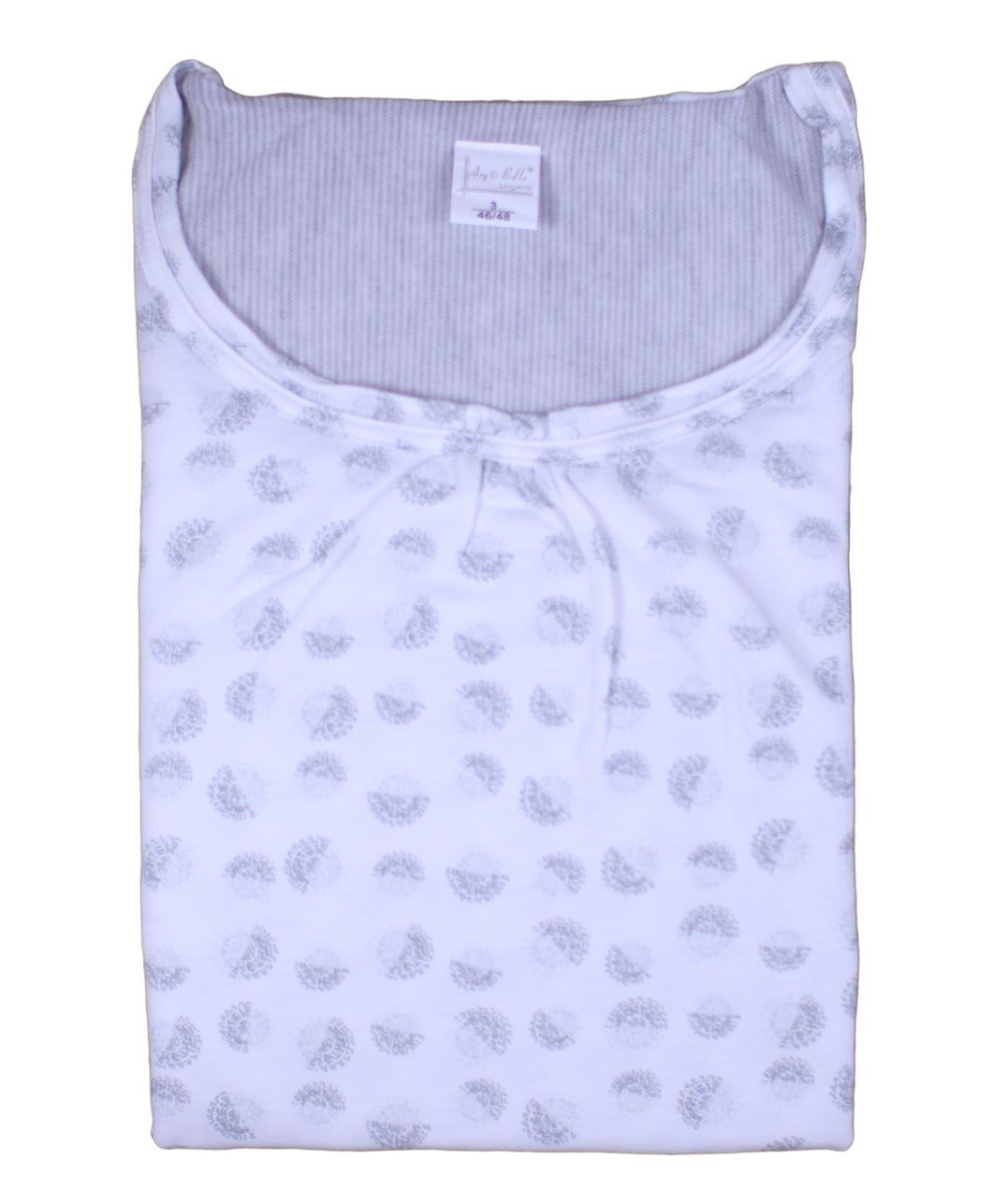 Ladies 100% Jersey Cotton Circular Pattern Nightdress (Blue or Grey)