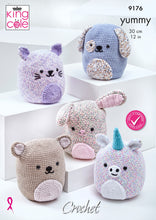 Load image into Gallery viewer, King Cole Amigurumi Crochet Pattern - Squishy Animal Toys (9176)