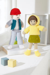 King Cole Double Knit Crochet Pattern – Boy & Girl Doll Toys (9190)
