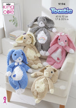 Load image into Gallery viewer, King Cole Knitting Pattern 9194 - Cute Rabbit Bunny Toys in 2 Sizes
