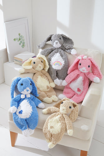 King Cole Knitting Pattern 9194 - Cute Rabbit Bunny Toys in 2 Sizes