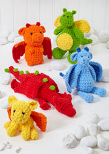 Load image into Gallery viewer, King Cole 9204 Crochet Pattern for Dragon Stuffed Toys