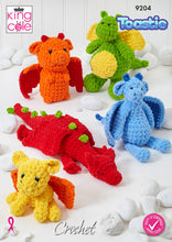 Load image into Gallery viewer, King Cole 9204 Crochet Pattern for Dragon Stuffed Toys