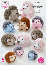 Load image into Gallery viewer, King Cole Knitting Pattern for Velveteen Hedgehog Toys (9209)