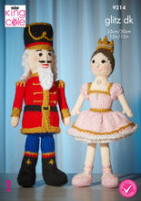 Load image into Gallery viewer, King Cole Knitting Pattern Nut Cracker &amp; Princess Dolls (9214)