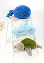 Load image into Gallery viewer, King Cole 9215 Knitting Pattern for Large Whale, Shark &amp; Turtle Toys