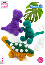 Load image into Gallery viewer, King Cole 9222 Crochet Pattern for Dinosaur Stuffed Toys