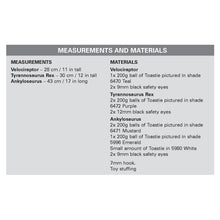 Load image into Gallery viewer, King Cole 9222 Crochet Pattern for Dinosaur Stuffed Toys