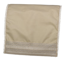 Load image into Gallery viewer, Arm Cap Pair &amp; Chair Back or Settee Back Set with Wavy Lace Trim (Cream)