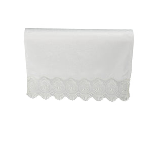 Macrame Arm Caps & Chair Backs Set with Lace Trim (Cream or White)