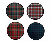 Load image into Gallery viewer, Pair of Made To Order Tartan Aga Hob Covers with Cotton Base 13.5" (4 Designs)