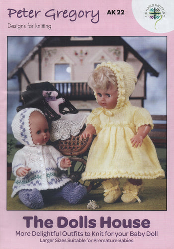 Peter Gregory Dolls House Knitting Booklet Double Knitting Dolls Outfits AK22
