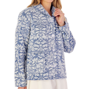 Slenderella Ladies Damask Pattern Fleece Bed Jacket (2 Colours)