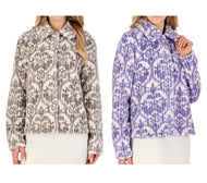 Slenderella Ladies Damask Waffle Fleece Bed Jacket