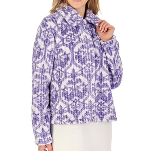 Slenderella Ladies Damask Waffle Fleece Bed Jacket