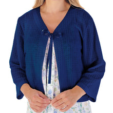 Load image into Gallery viewer, Slenderella Waffle Knit Ribbon Tie Bed Jacket (4 Colours)