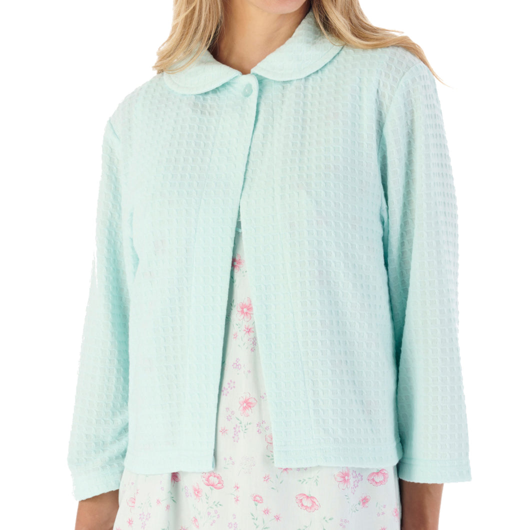 Slenderella Waffle Knit Button Fastening Bed Jacket (4 Colours)