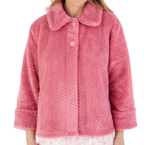 Load image into Gallery viewer, Ladies Slenderella Waffle Fleece Button Up Bed Jacket (7 Colours)