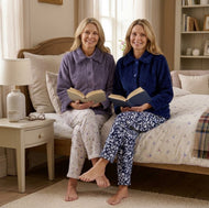 Ladies Slenderella Waffle Fleece Button Up Bed Jacket (XXL/Grey or Navy)
