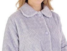 Load image into Gallery viewer, Slenderella Ladies Chevron Fleece Bed Jacket (3 Colours)
