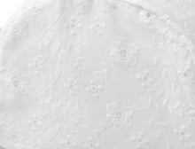 Load image into Gallery viewer, Broderie Anglaise White Cotton Floral Round Arm Caps or Chair Backs (3 Designs)