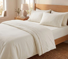 Load image into Gallery viewer, Embroidered Sheet Set - Fitted, Flat &amp; Pillow Case (3 Colours)