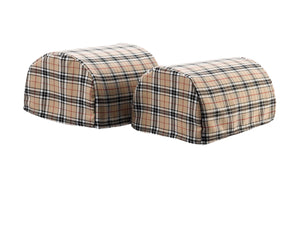 Tartan Pair of Arm Caps or Chair Back (5 Colours)