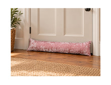 Load image into Gallery viewer, Pale Pink Crushed Velvet Draught Excluder (3ft)