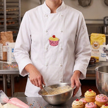 Load image into Gallery viewer, Embroidered Cupcake Bakers Chefs Jacket 44” Large
