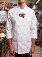 Load image into Gallery viewer, Long Sleeve Embroidered Lobster Chefs Jacket XS White (34”)