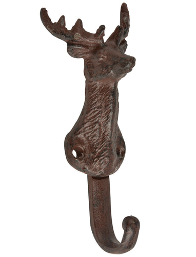 Cast Iron Stag Single Coat Hook (2.5