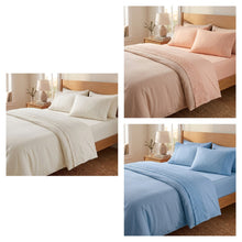 Load image into Gallery viewer, Embroidered Sheet Set - Fitted, Flat &amp; Pillow Case (3 Colours)