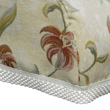 Load image into Gallery viewer, Tropicana Floral Pair of Arm Caps or Chair Back with Lattice Trim