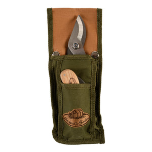 Garden Pruning Set With Stainless Steel Tools & Belt Pouch (Khaki & Brown)