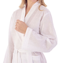 Load image into Gallery viewer, Slenderella Ladies Circular Dobby Dot Cotton Dressing Gown (3 Colours)