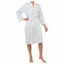 Load image into Gallery viewer, Slenderella Ladies Floral Dressing Gown (Mint Size 12-14)